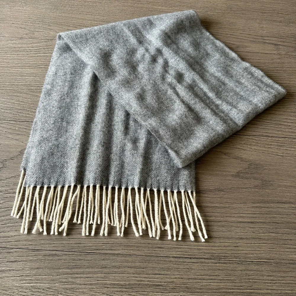 Barbarosa Gray Wool Blend Fabric Made in Italy 12” x 64”